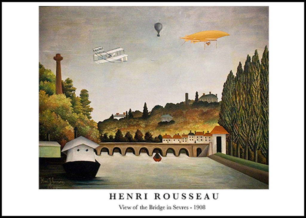 "Henri Rousseau - View of the Bridge in Sevres Poster"