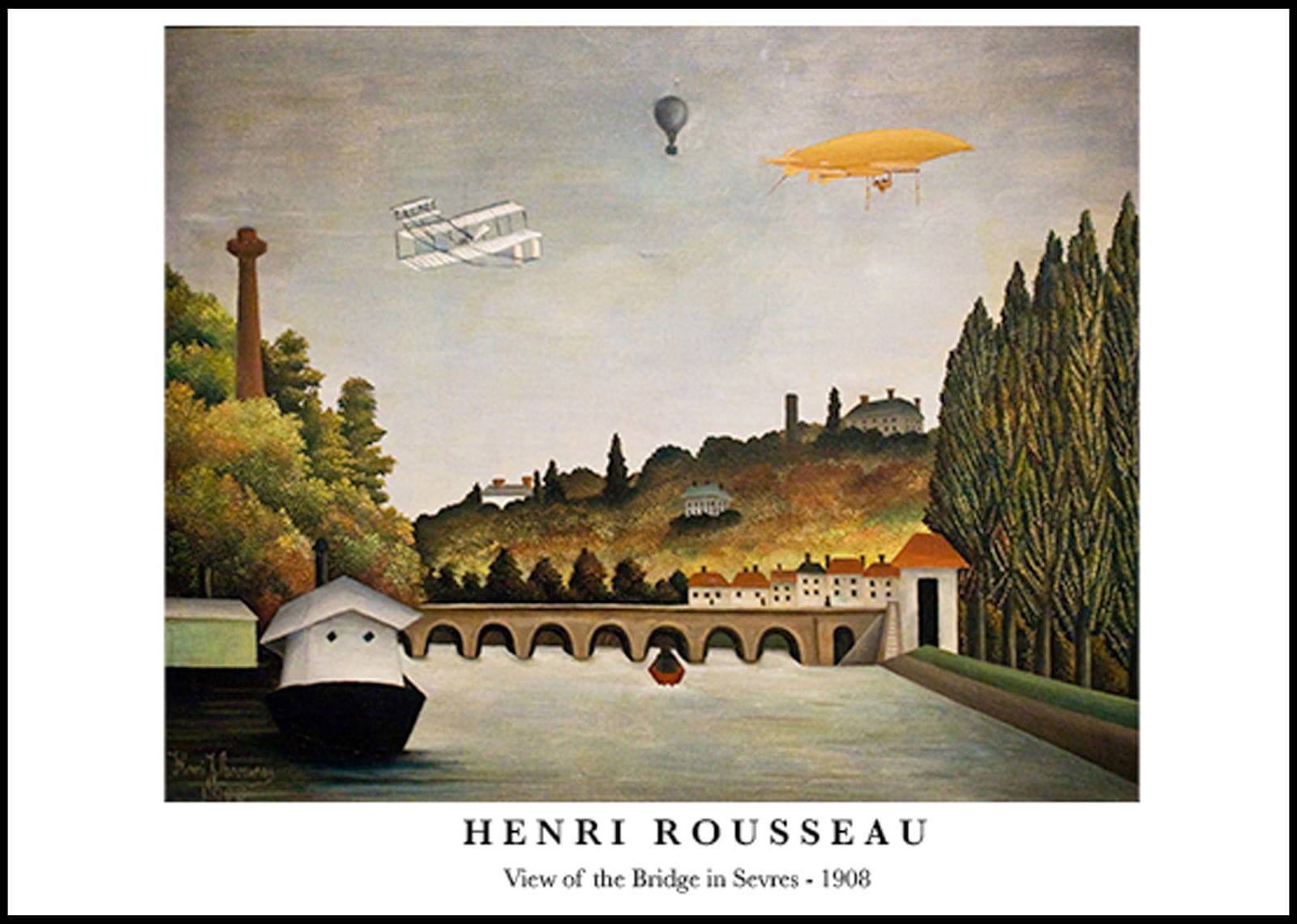 "Henri Rousseau - View of the Bridge in Sevres Poster"