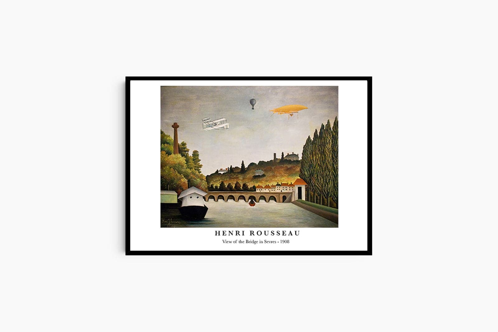 "Henri Rousseau - View of the Bridge in Sevres Poster"