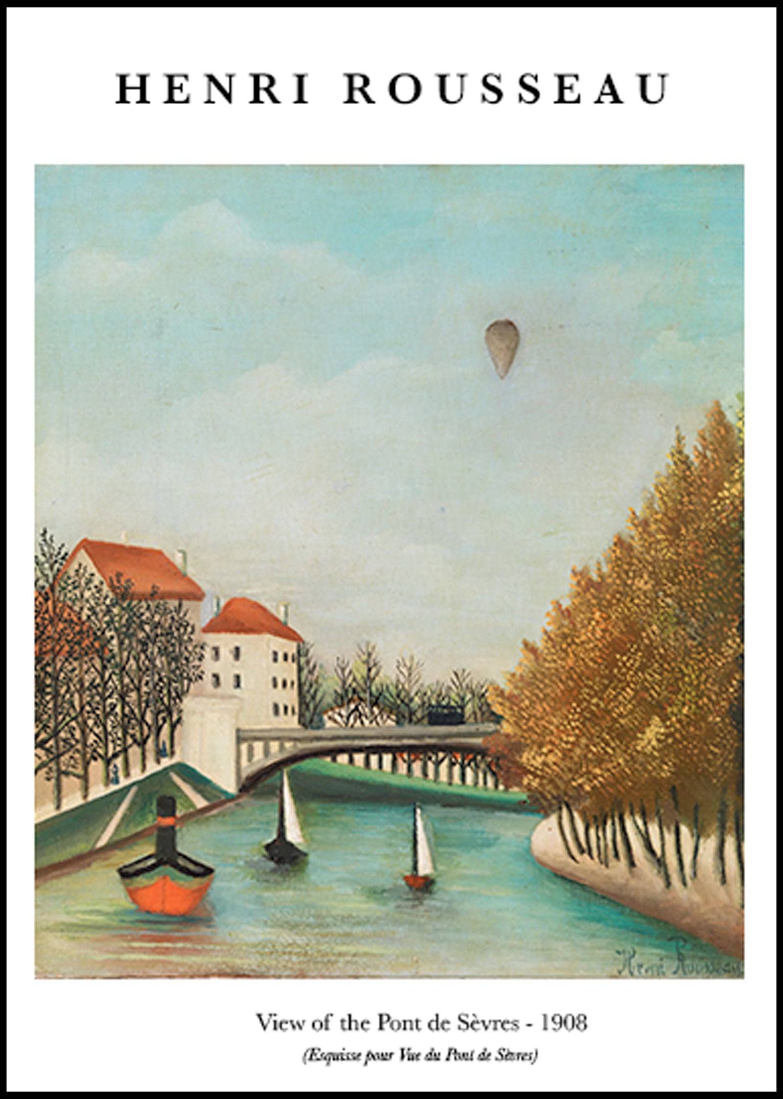 "henri rousseau poster - View of the Pont de Sèvres Poster"