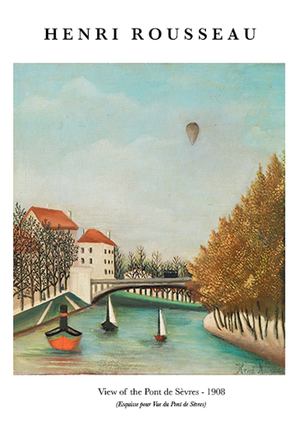 "henri rousseau poster - View of the Pont de Sèvres Poster"