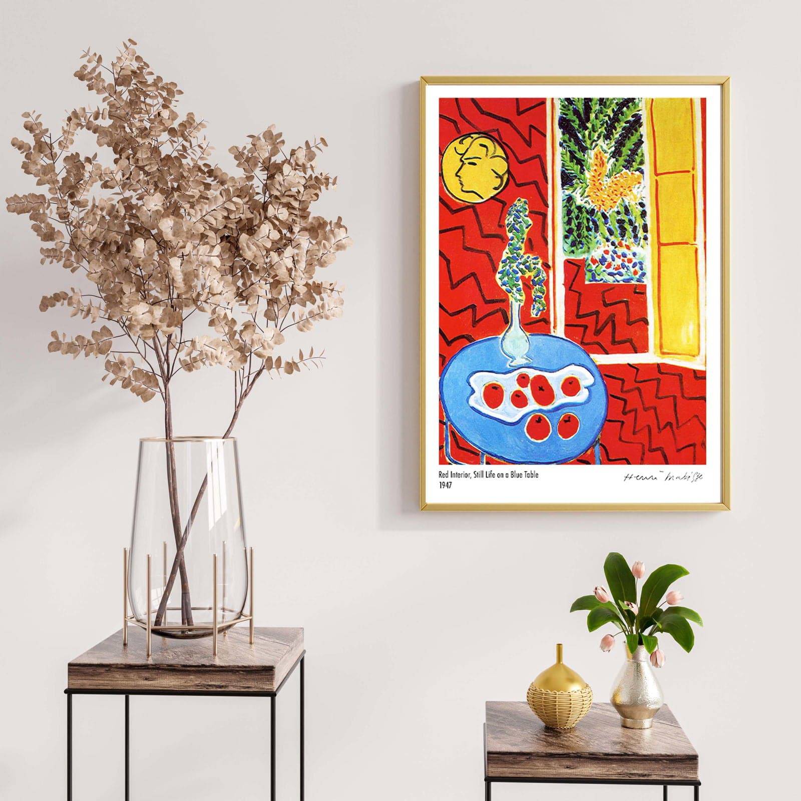 "Henri Matisse - Red Interior 'Still Life on a Blue Table' Poster"