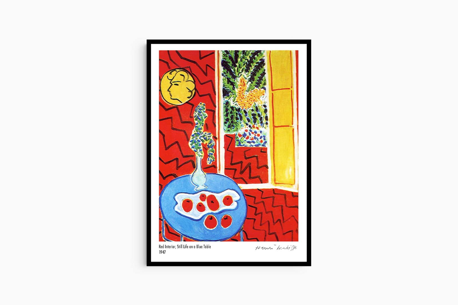 "Henri Matisse - Red Interior 'Still Life on a Blue Table' Poster"