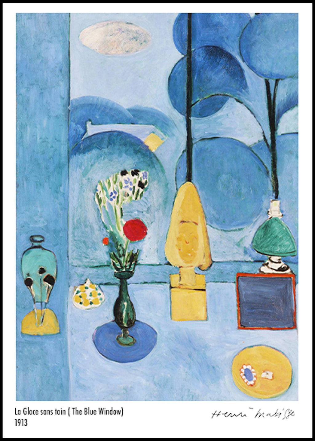 "Henri Matisse - La Glace sans Tain (The Blue Window) Poster"