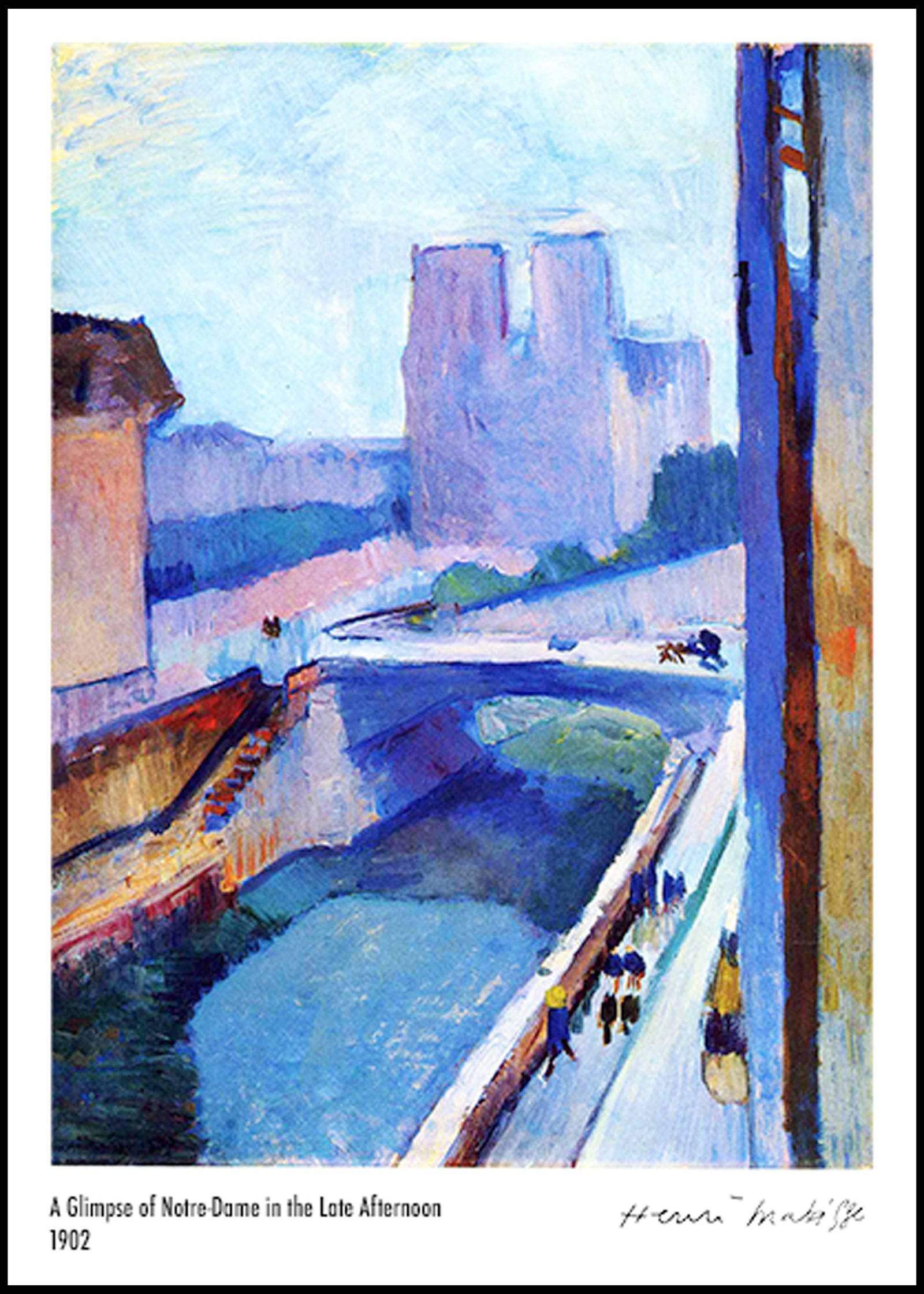 "Henri Matisse - A Glimpse of Notre-Dame in the late Afternoon Poster"