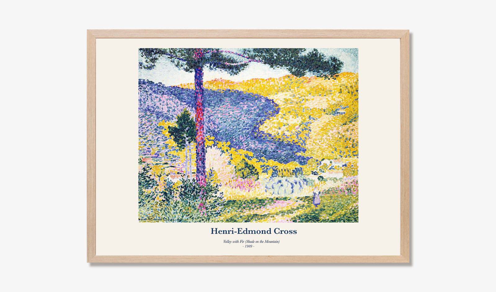 "Henri-Edmond Cross - Valley with Fir (Shade on the Mountain) Poster"