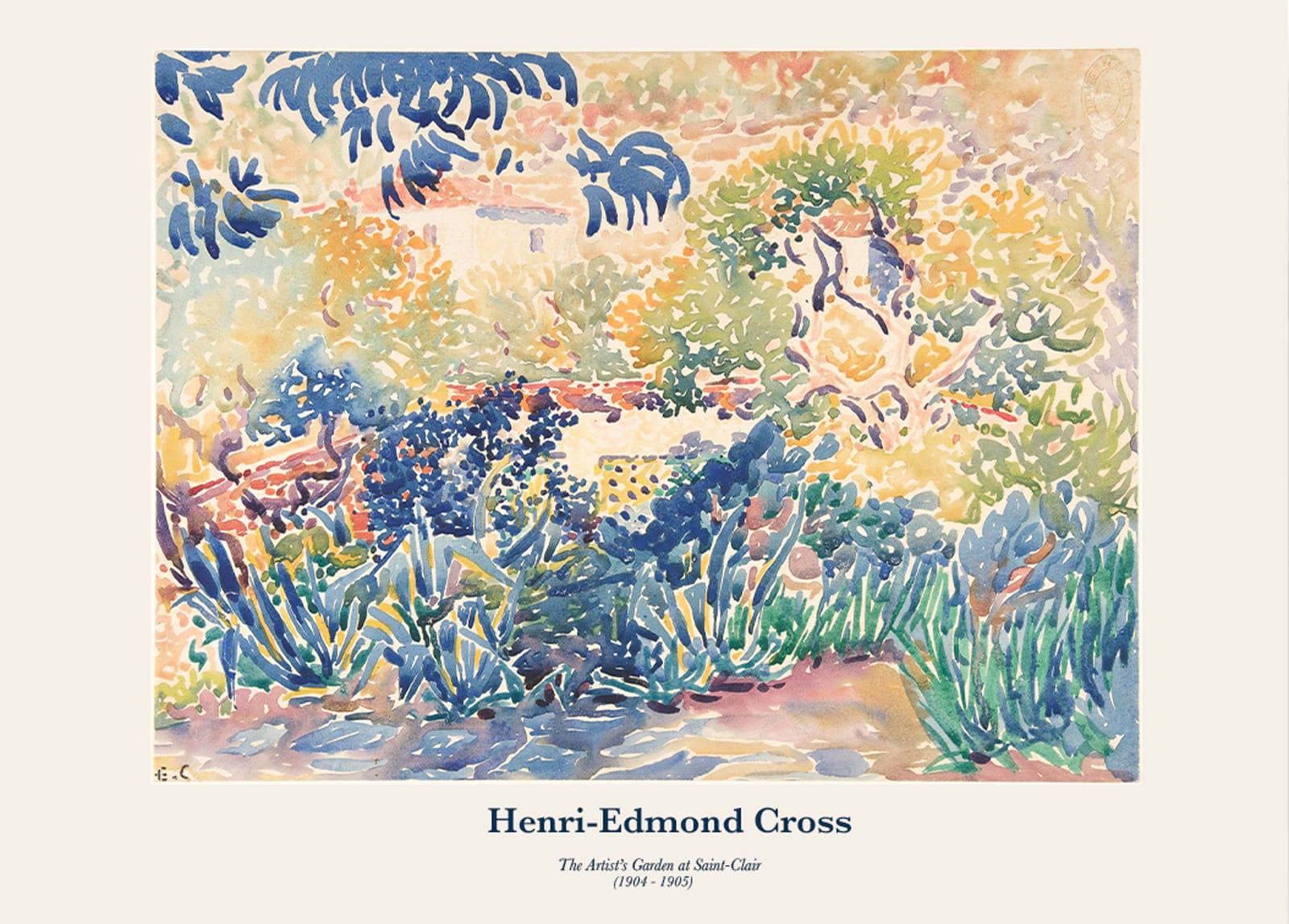 "Henri-Edmond Cross - The Artist's Garden at Saint-Clair Poster"