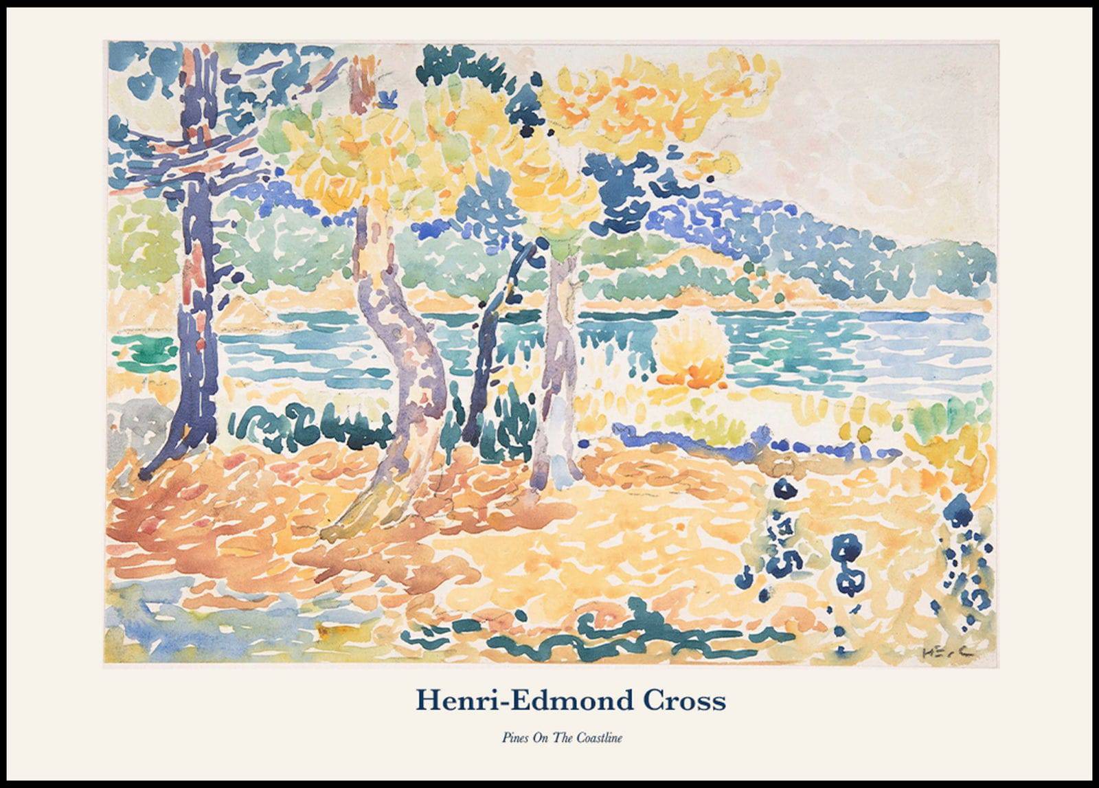 "Henri-Edmond Cross - Pines On The Coastline Poster"