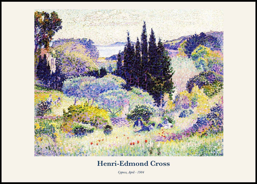 "Henri-Edmond Cross - Cypress, April Poster - Hakyarts"