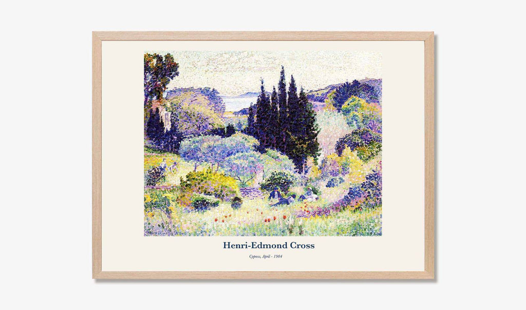 "Henri-Edmond Cross - Cypress, April Poster - Hakyarts"