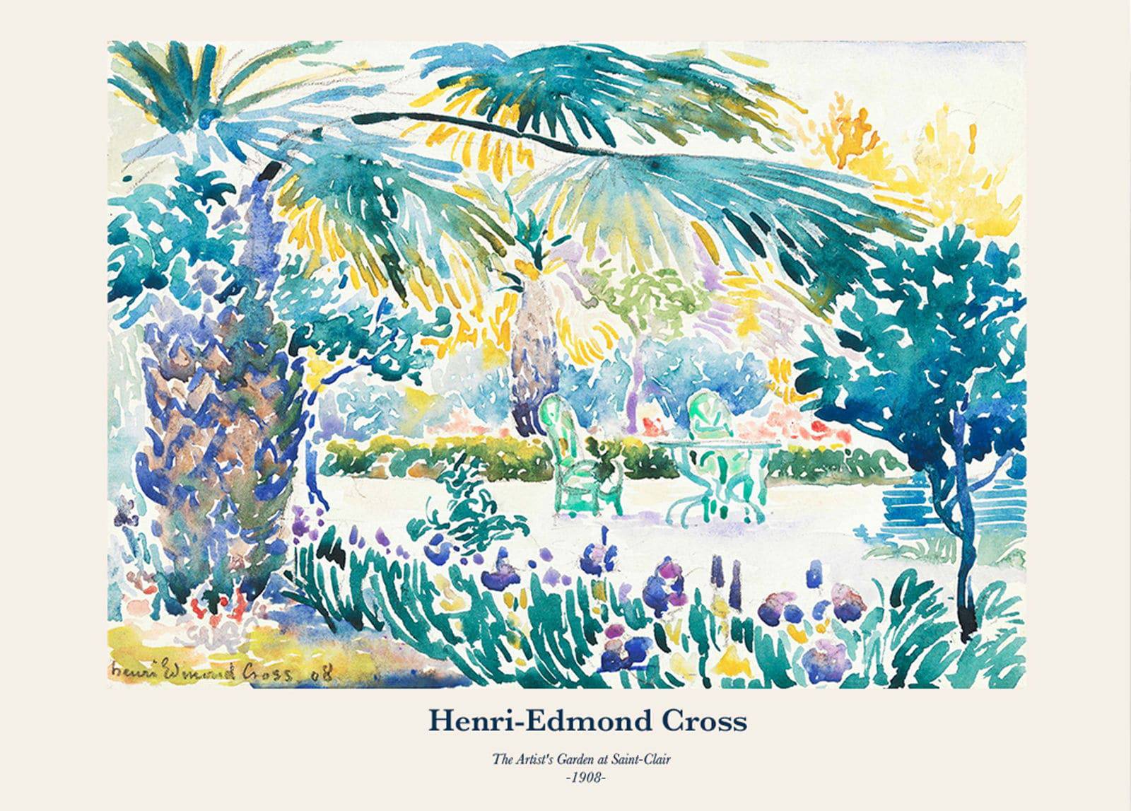 "Henri-Edmond Cross - The Artists's Garden at Saint-Clair Poster"