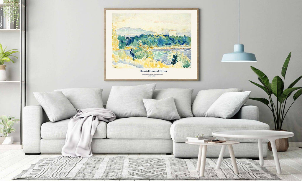 "Henri-Edmond Cross - Mediterranean Landscape with a White House Poster"