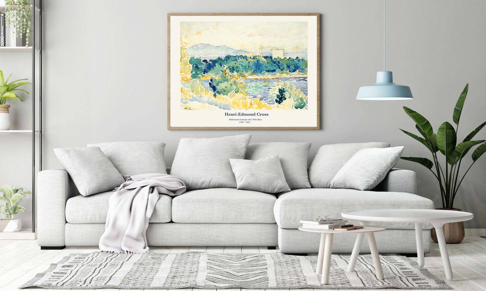 "Henri-Edmond Cross - Mediterranean Landscape with a White House Poster"