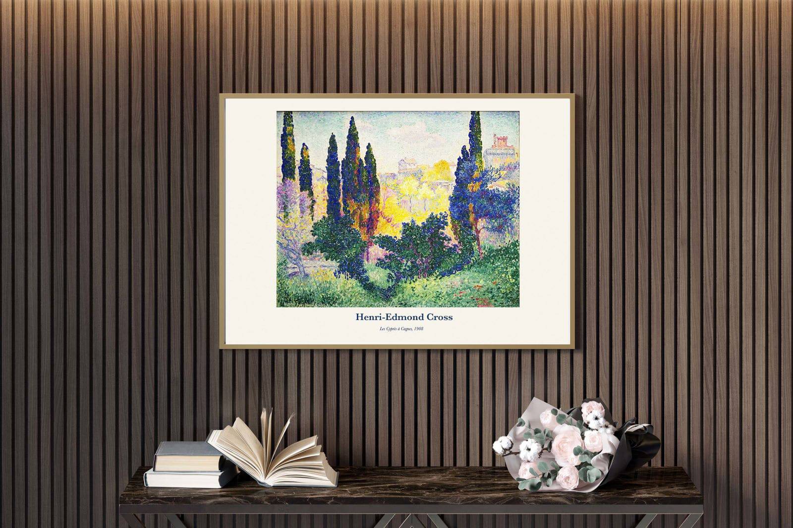 "Henri-Edmond Cross - Les Cyprès à Cagnes Poster"