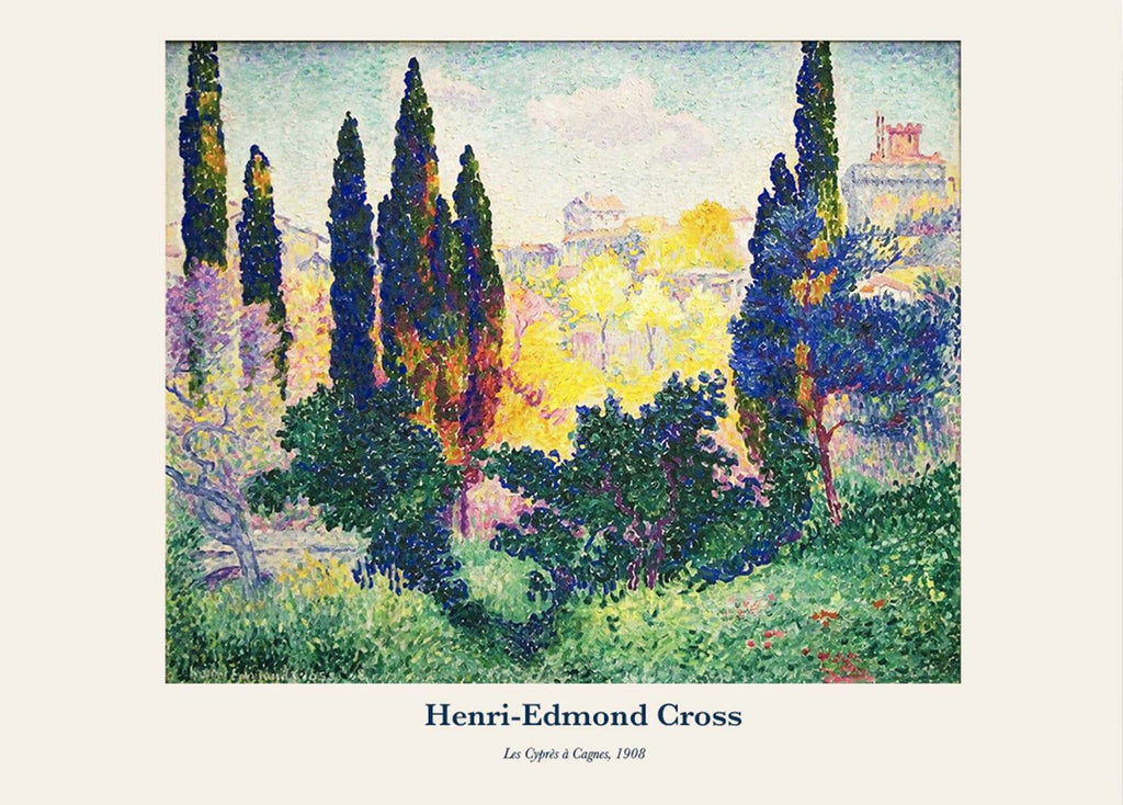 "Henri-Edmond Cross - Les Cyprès à Cagnes Poster"