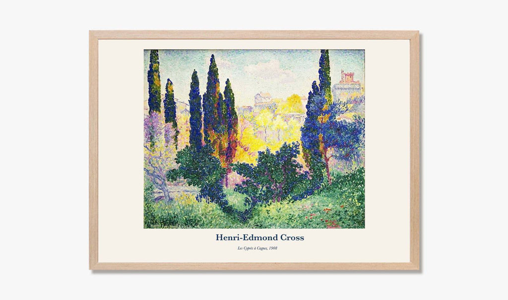 "Henri-Edmond Cross - Les Cyprès à Cagnes Poster"