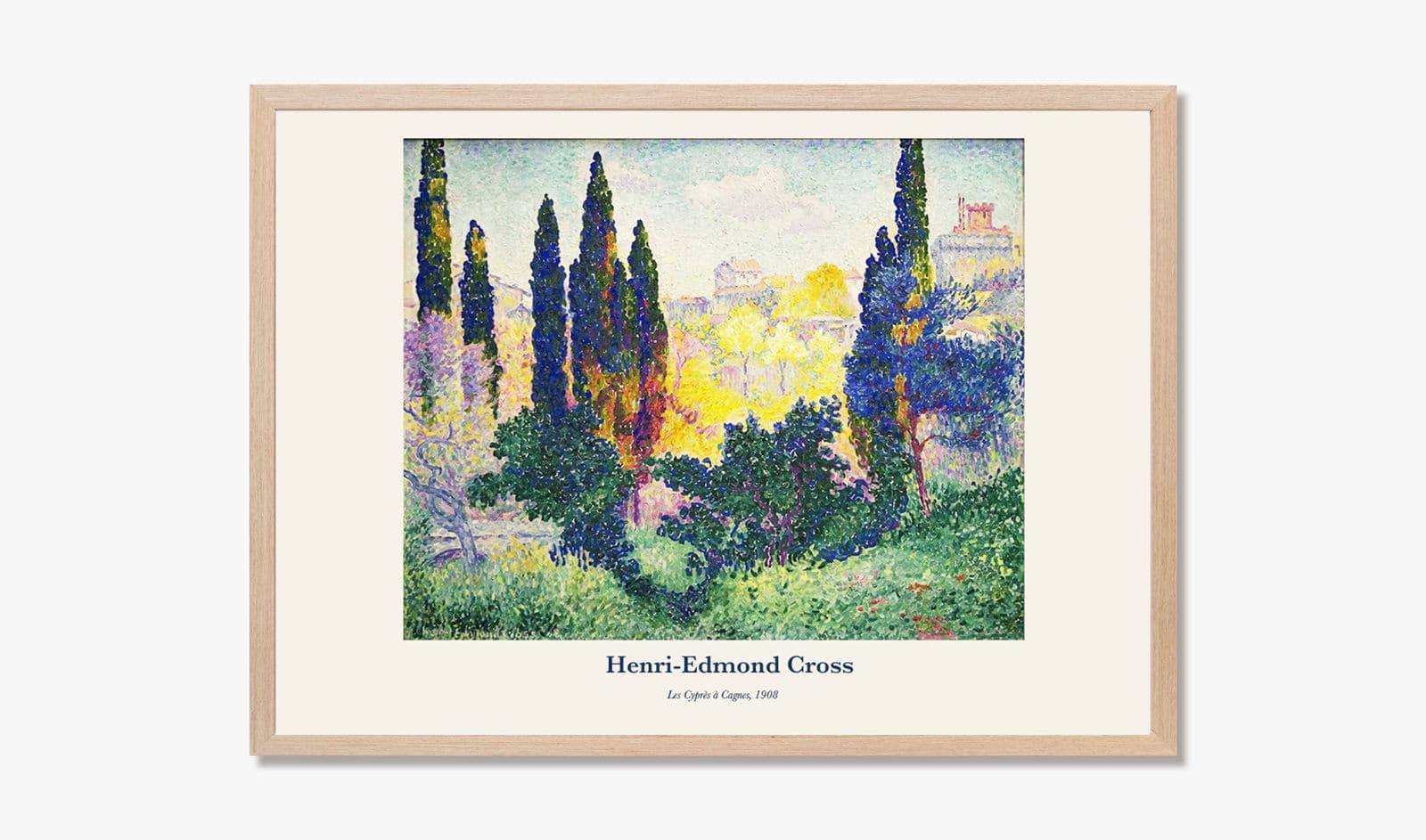 "Henri-Edmond Cross - Les Cyprès à Cagnes Poster"