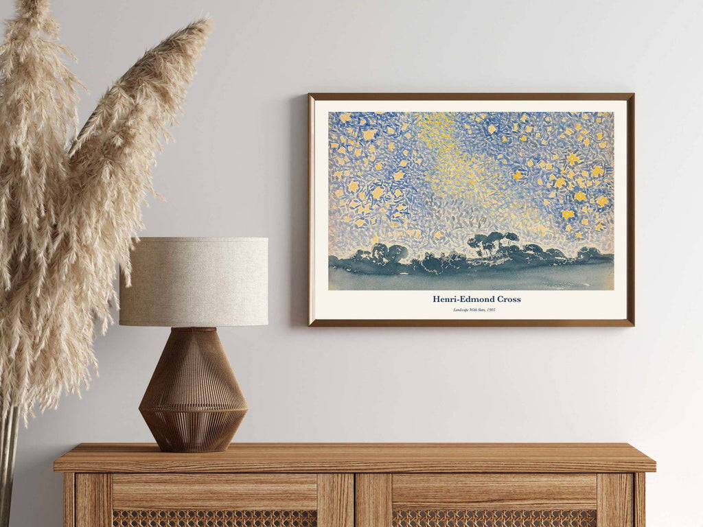 "Henri-Edmond Cross - Landscape With Stars Poster"
