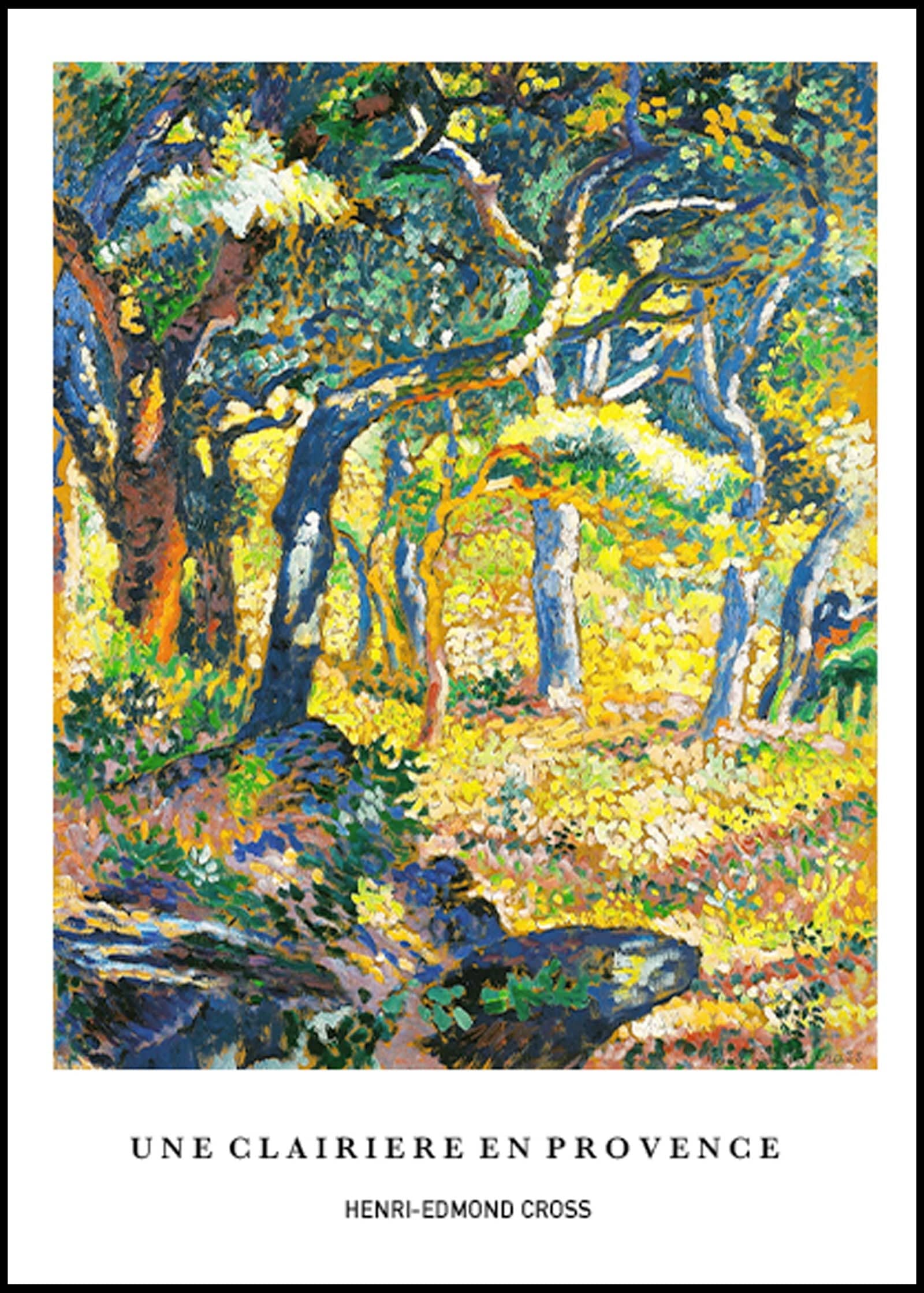 "Henri-Edmond Cross - Une Clairière en Provence Poster"