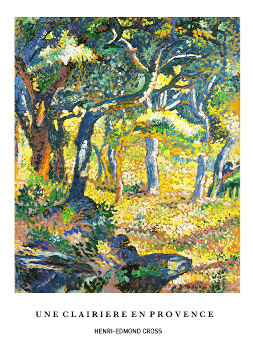 "Henri-Edmond Cross - Une Clairière en Provence Poster"