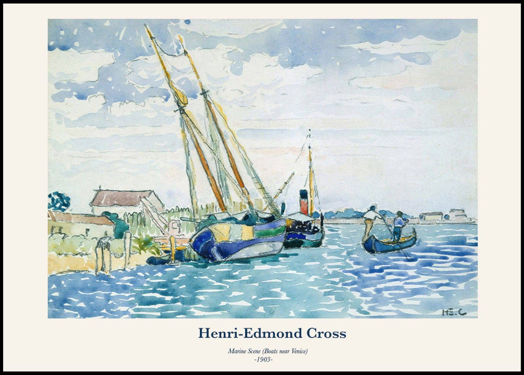 "Henri-Edmond Cross - Marine Scene Poster"