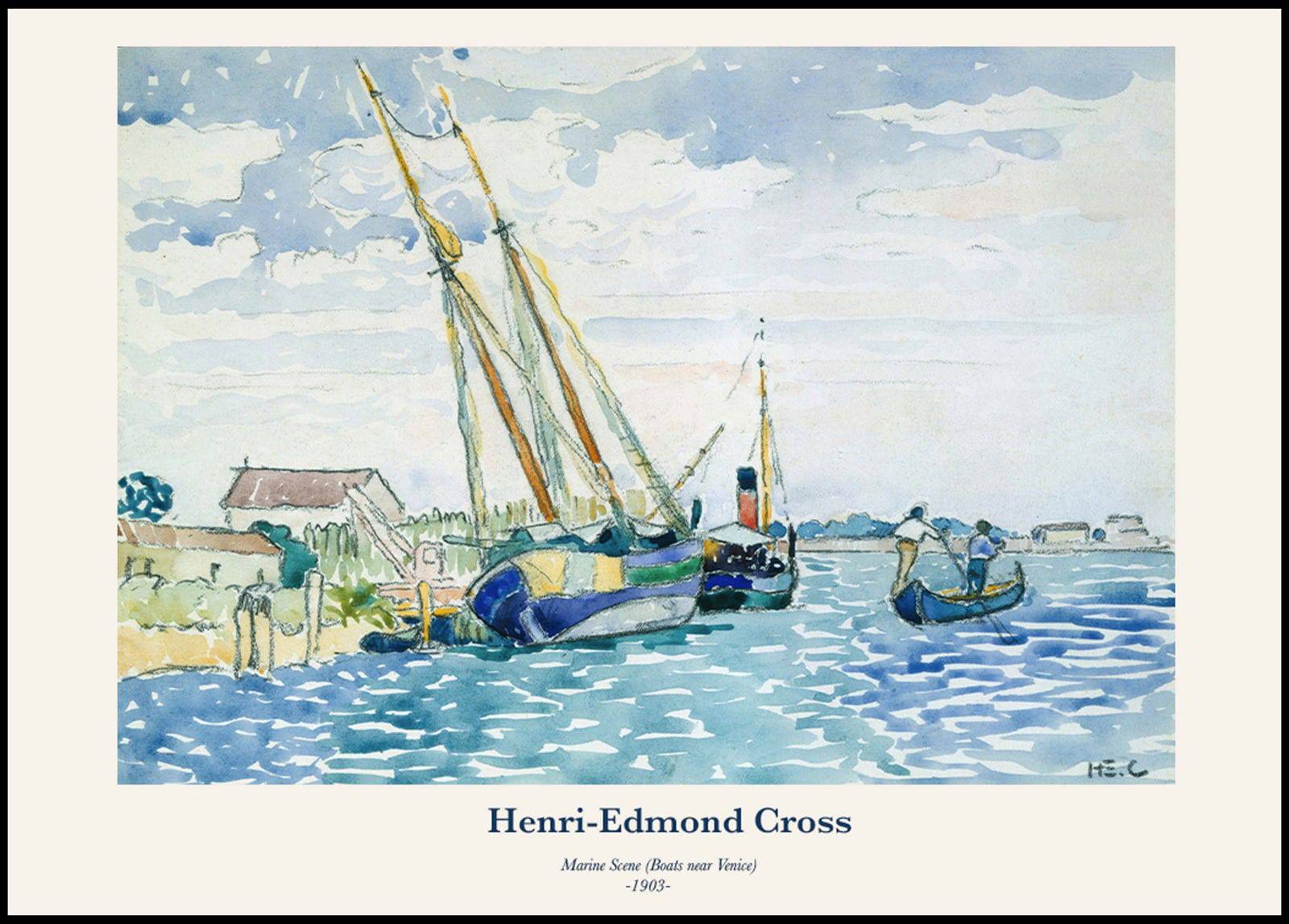 "Henri-Edmond Cross - Marine Scene Poster"