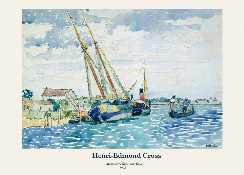 "Henri-Edmond Cross - Marine Scene Poster"