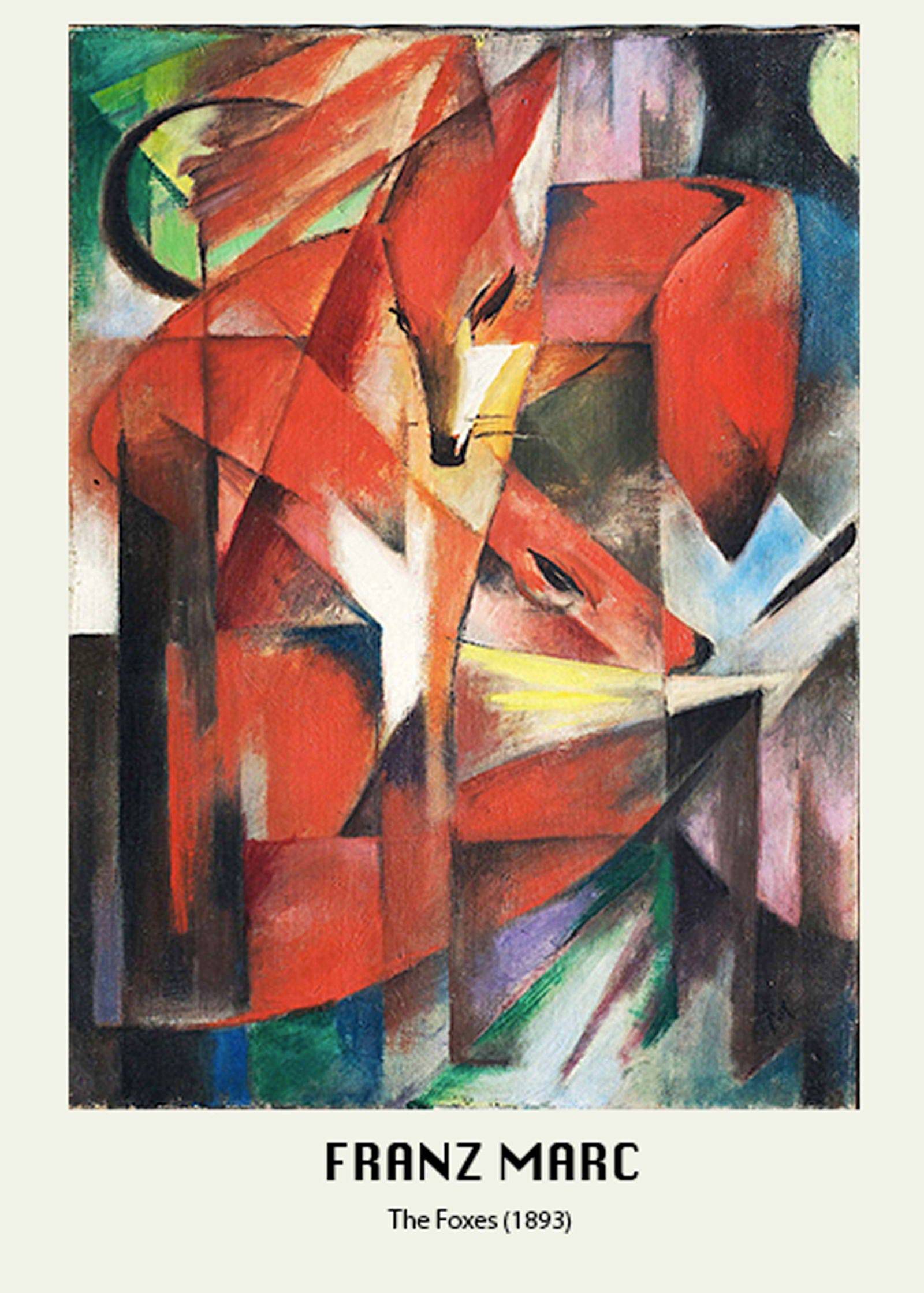 "Franz Marc - The Foxes Poster"
