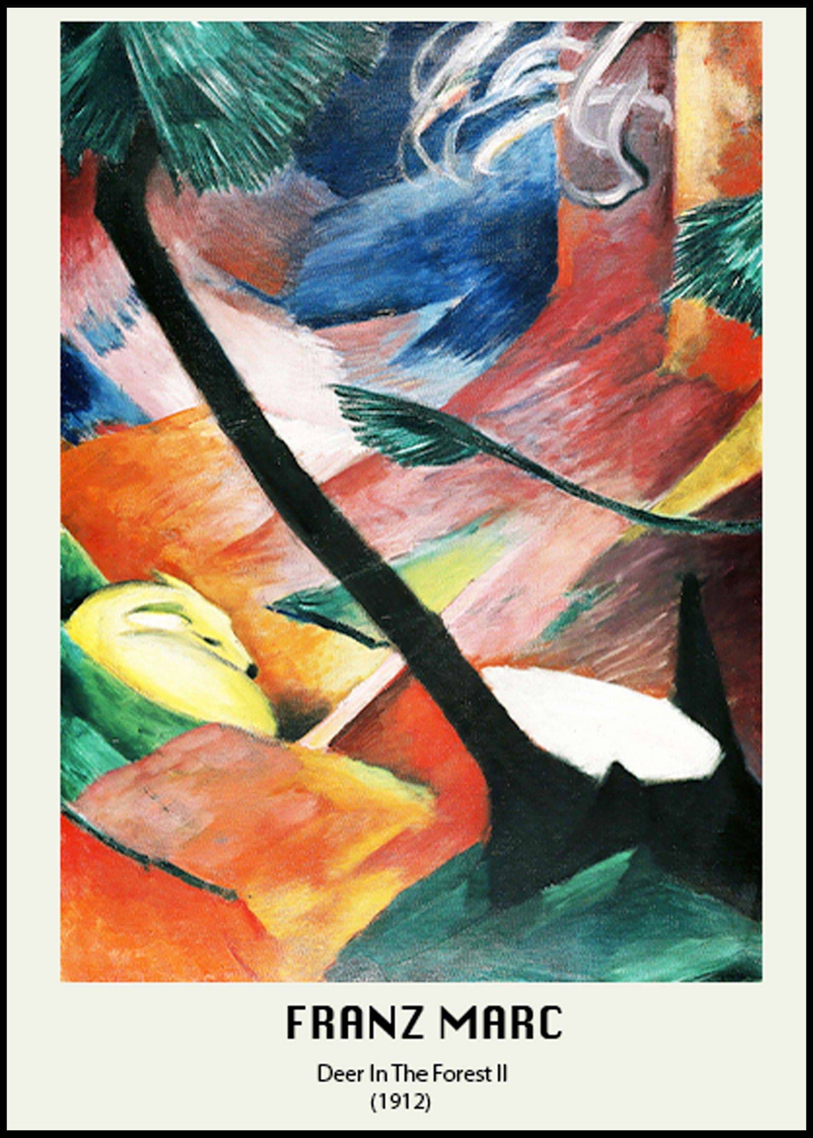 "Franz Marc poster - Deer In The Forest Poster"