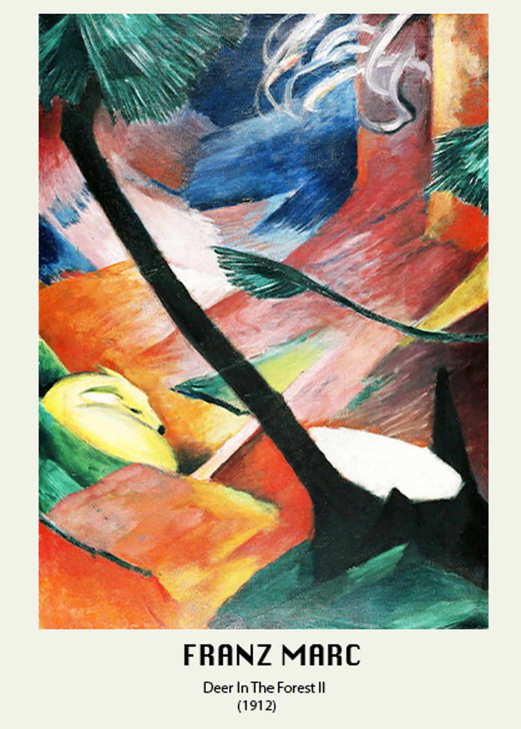 "Franz Marc poster - Deer In The Forest Poster"