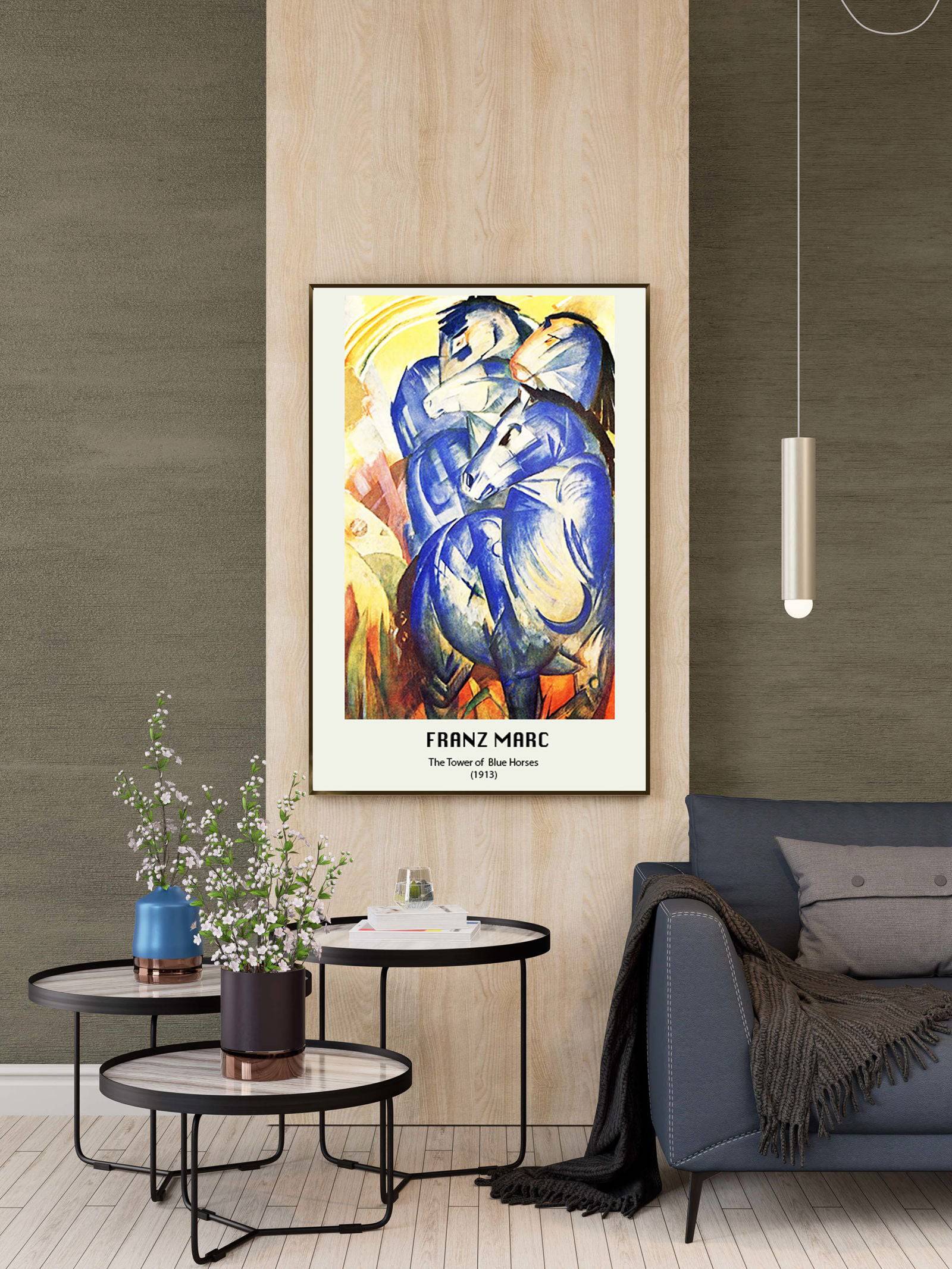 "Franz Marc poster - The Tower of the Blue Horses Poster"