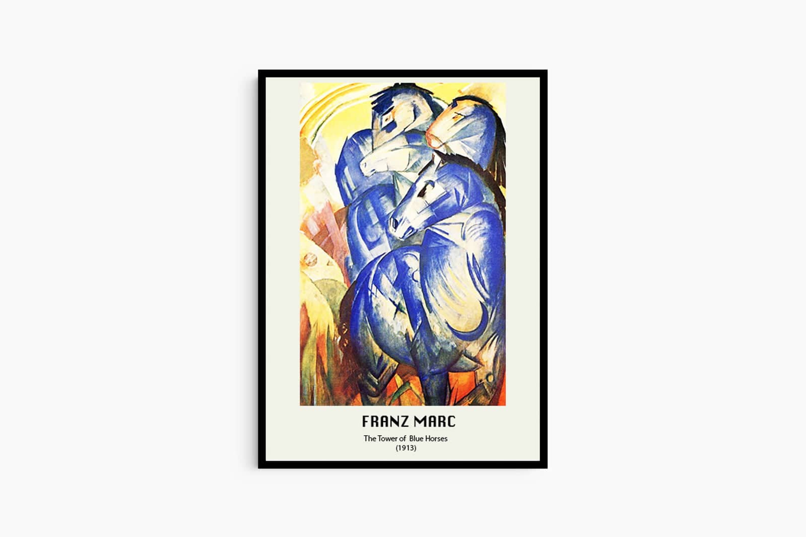 "Franz Marc poster - The Tower of the Blue Horses Poster"