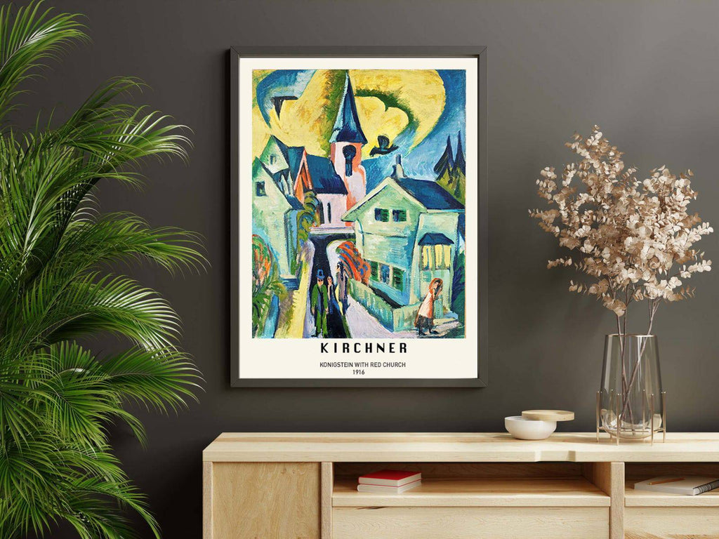 "Ernst Ludwig Kirchner - Konigstein with Red Church Poster"
