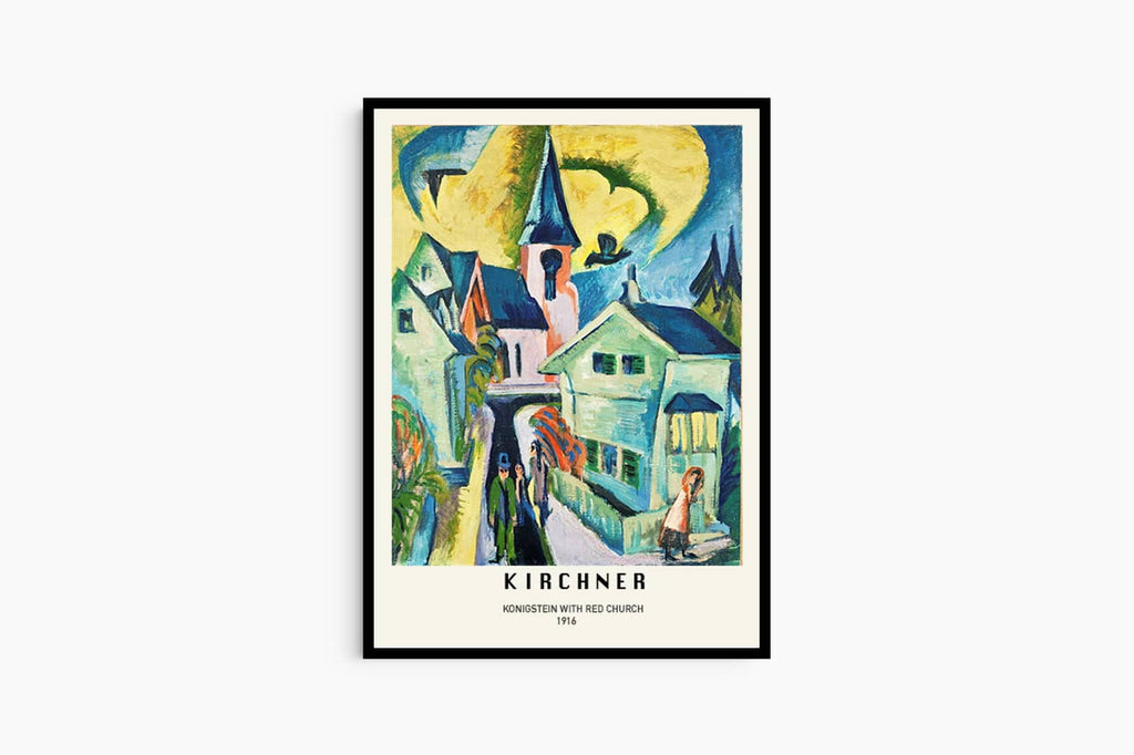 "Ernst Ludwig Kirchner - Konigstein with Red Church Poster"