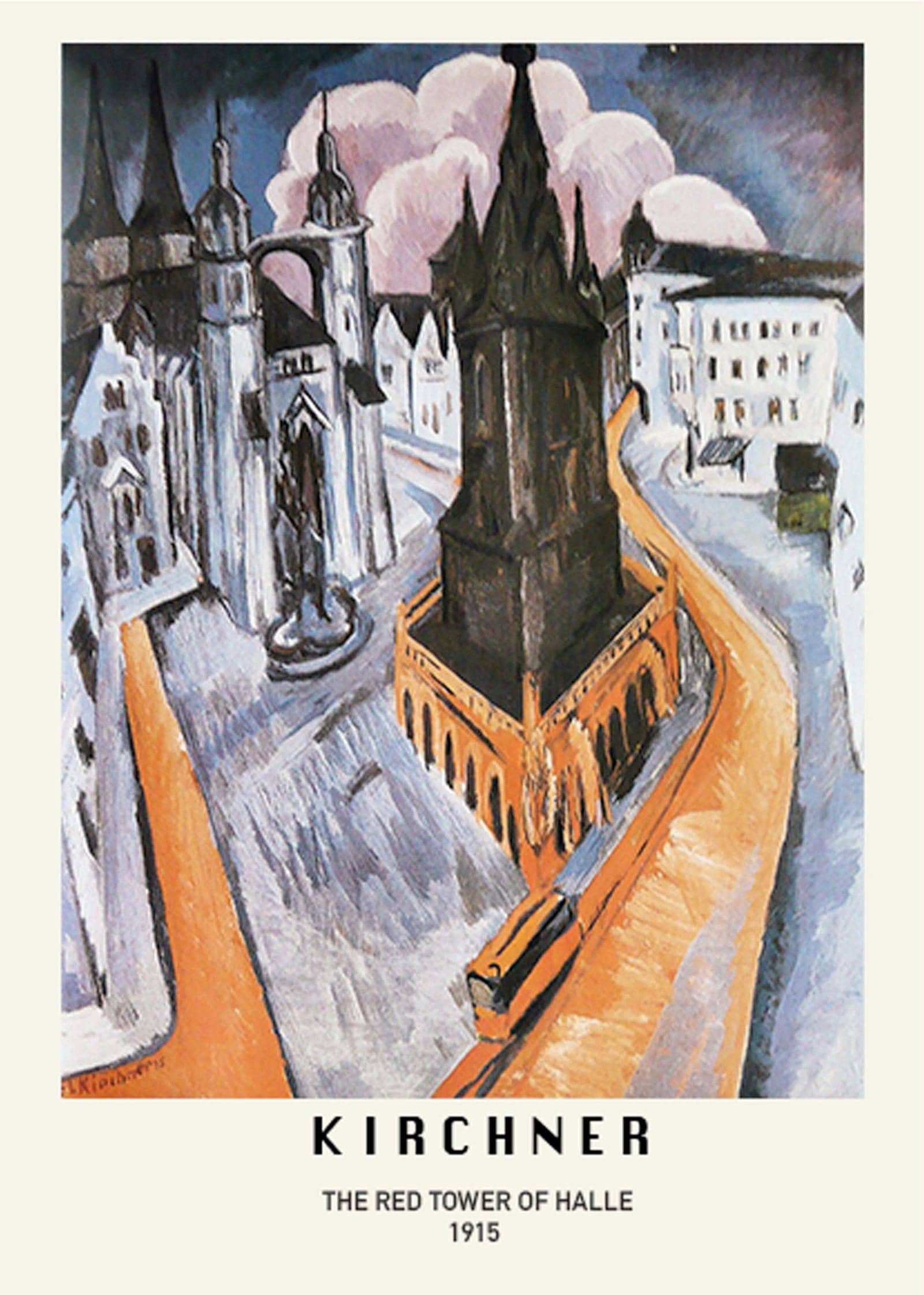 "Ernst Ludwig Kirchner - The Red Tower of Halle Poster"