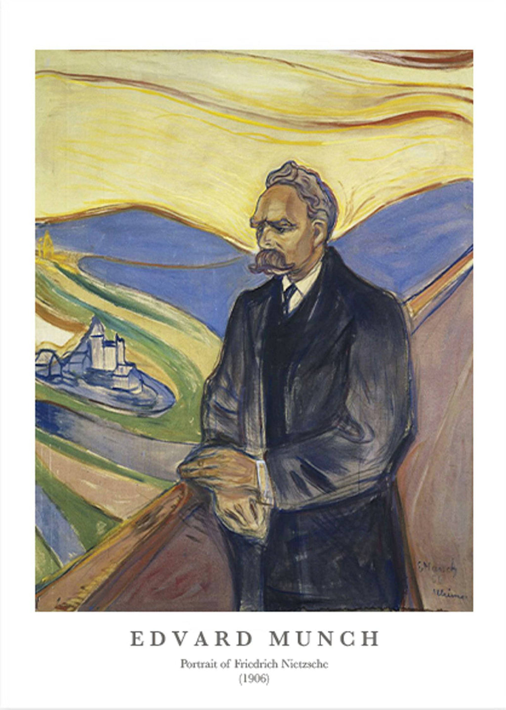 "Edvard Munch - Portrait of Friederich Nietszche Poster"