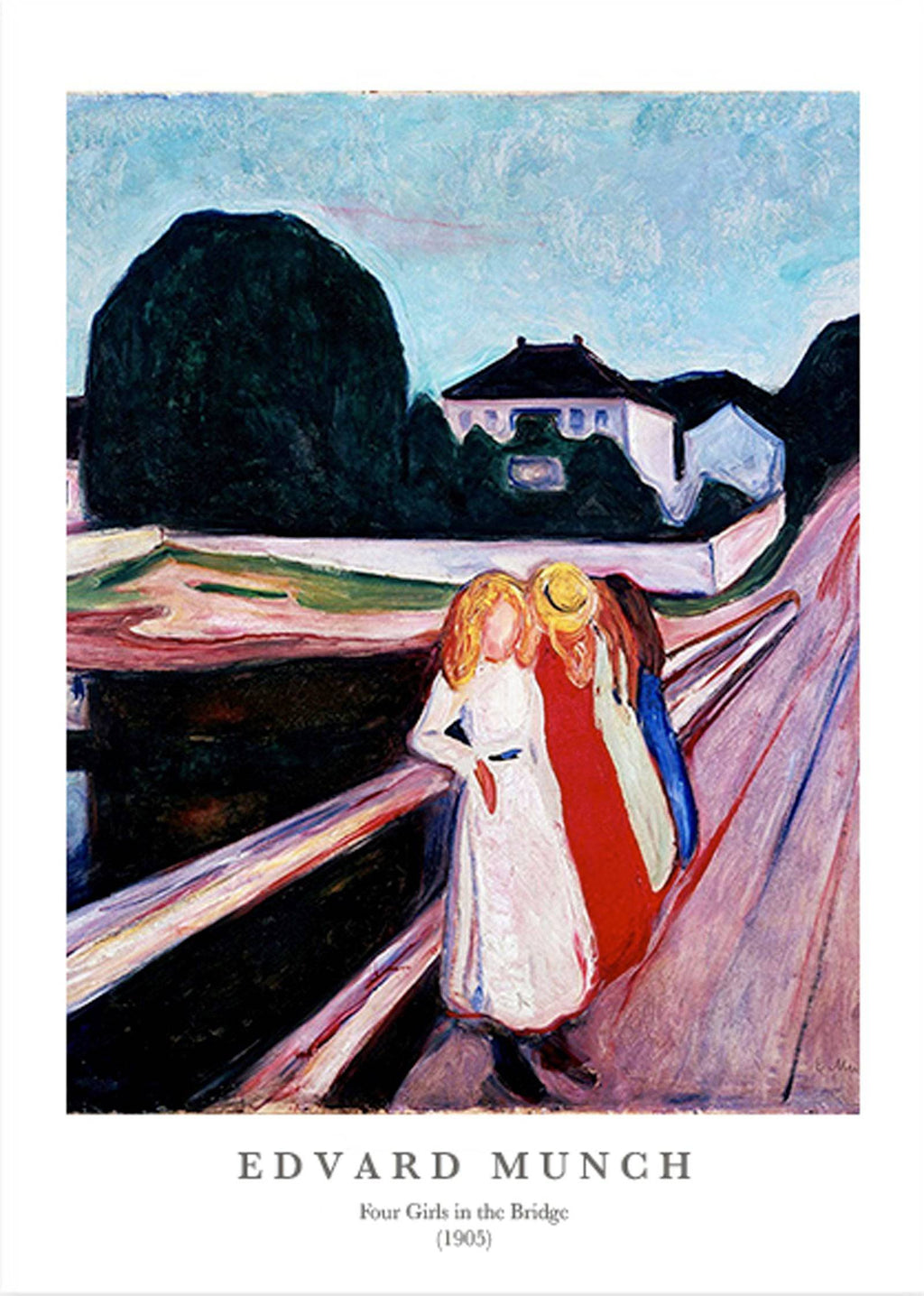 "Edvard Munch - Four Girls in the Bridge Poster"