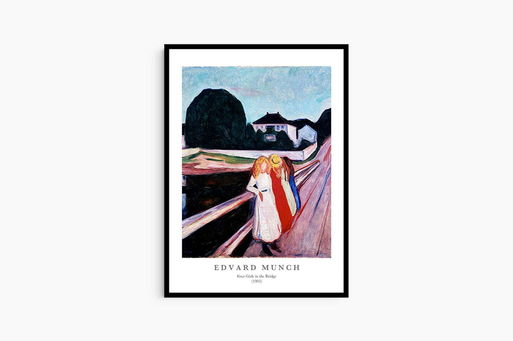 "Edvard Munch - Four Girls in the Bridge Poster"