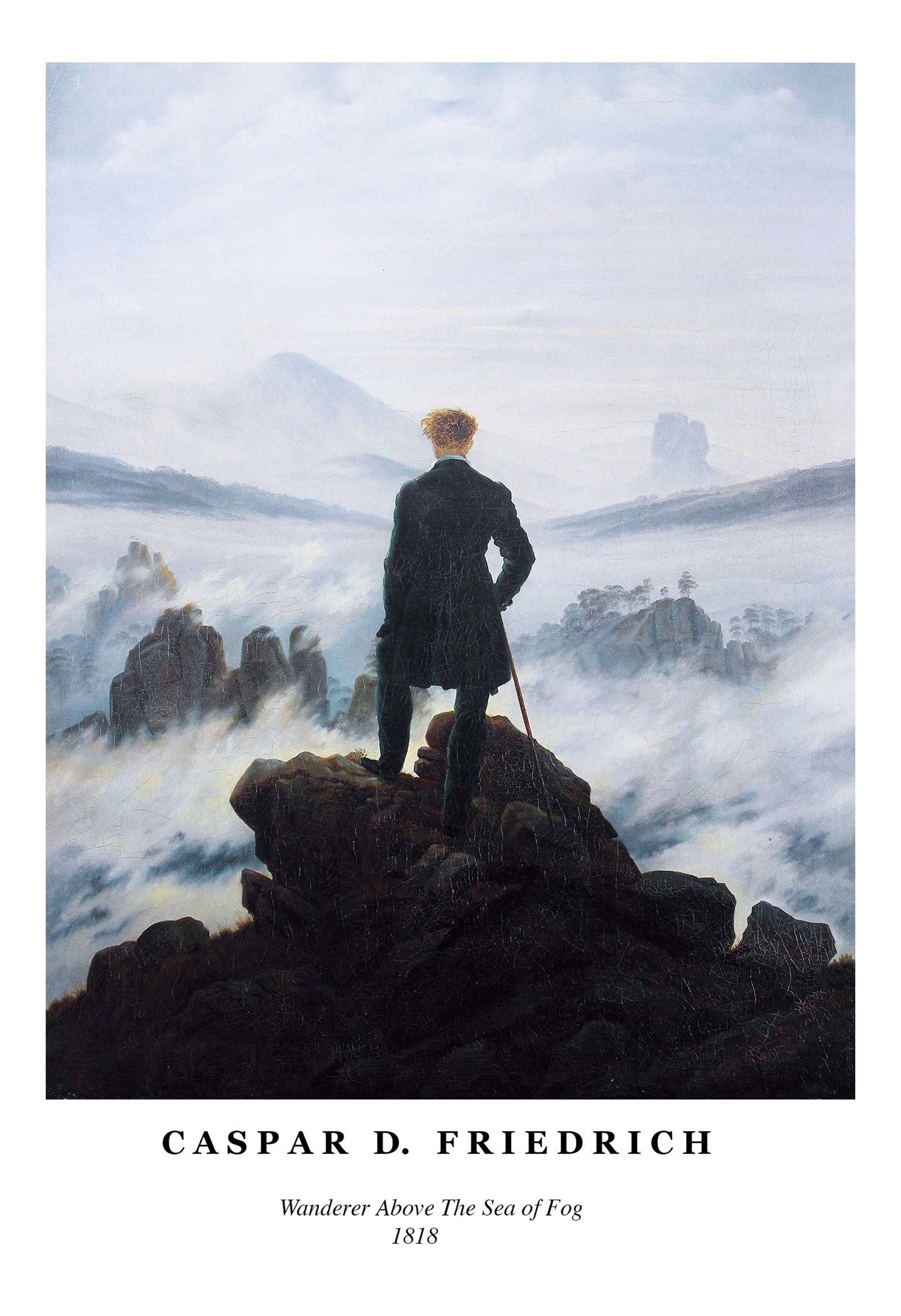 "Caspar David Friedrich - Wanderer Above the Sea of Fog Poster"