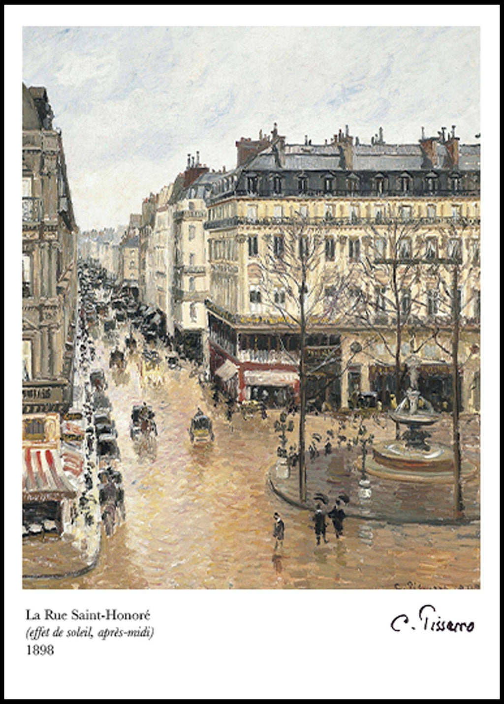 "Camille Pissarro - Rue Saint-Honoré, dans l'après-midi. Effet de pluie"
