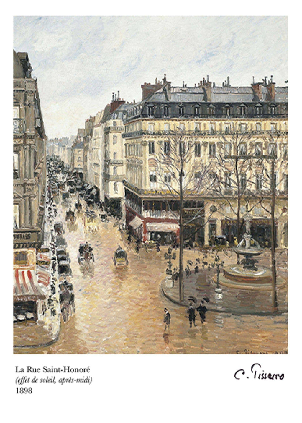 "Camille Pissarro - Rue Saint-Honoré, dans l'après-midi. Effet de pluie"
