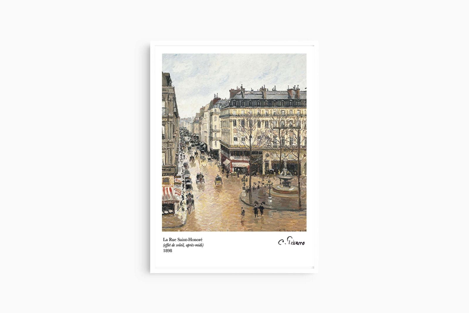 "Camille Pissarro - Rue Saint-Honoré, dans l'après-midi. Effet de pluie"