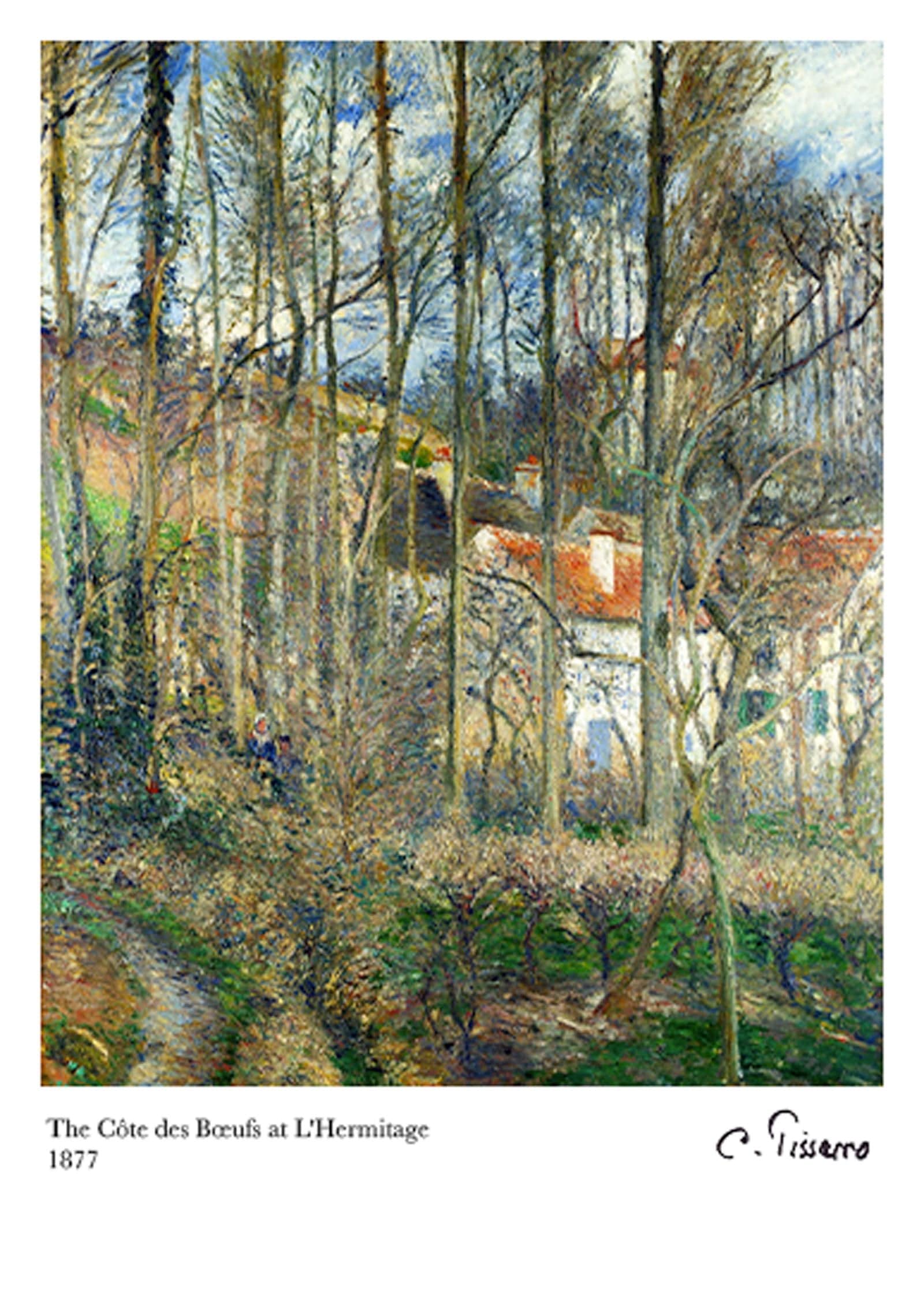 "Camille Pissarro - The Côte des Boeufs at L'Hermitage"