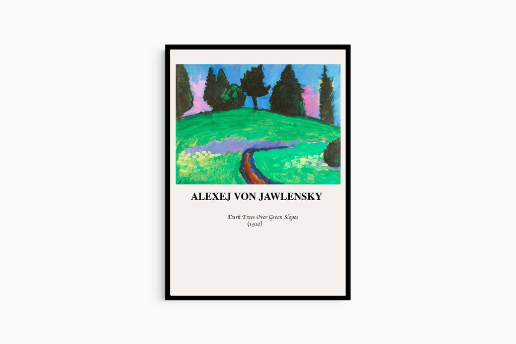 "Alexej von Jawlensky - Dark Trees Over Green Slope Poster"