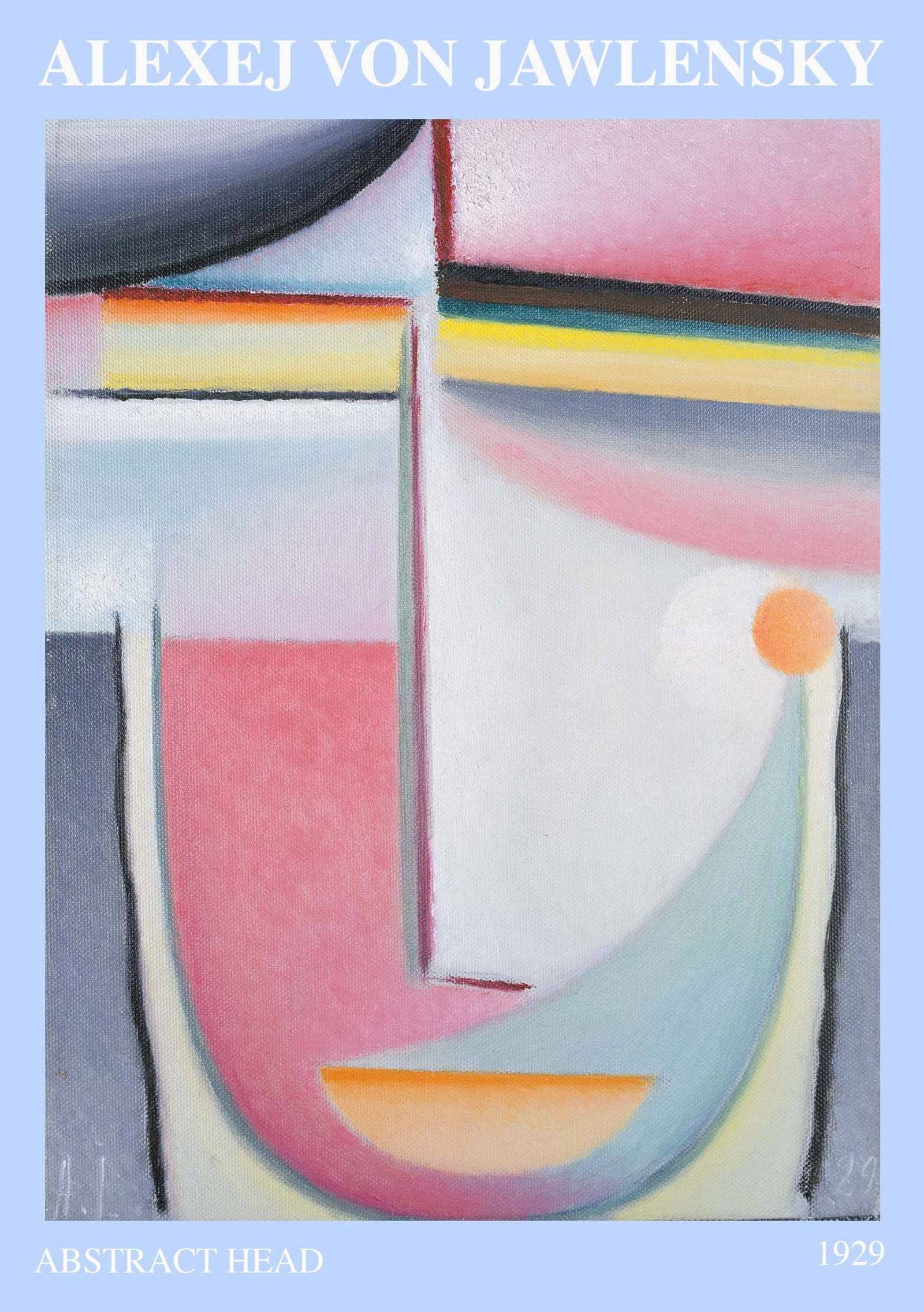 "Alexej von Jawlensky - Abstract Head Symphony in Pink Poster"