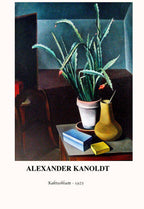 Cactus Still Life by Alexander Kanoldt – Minimalist Modernist Art Print