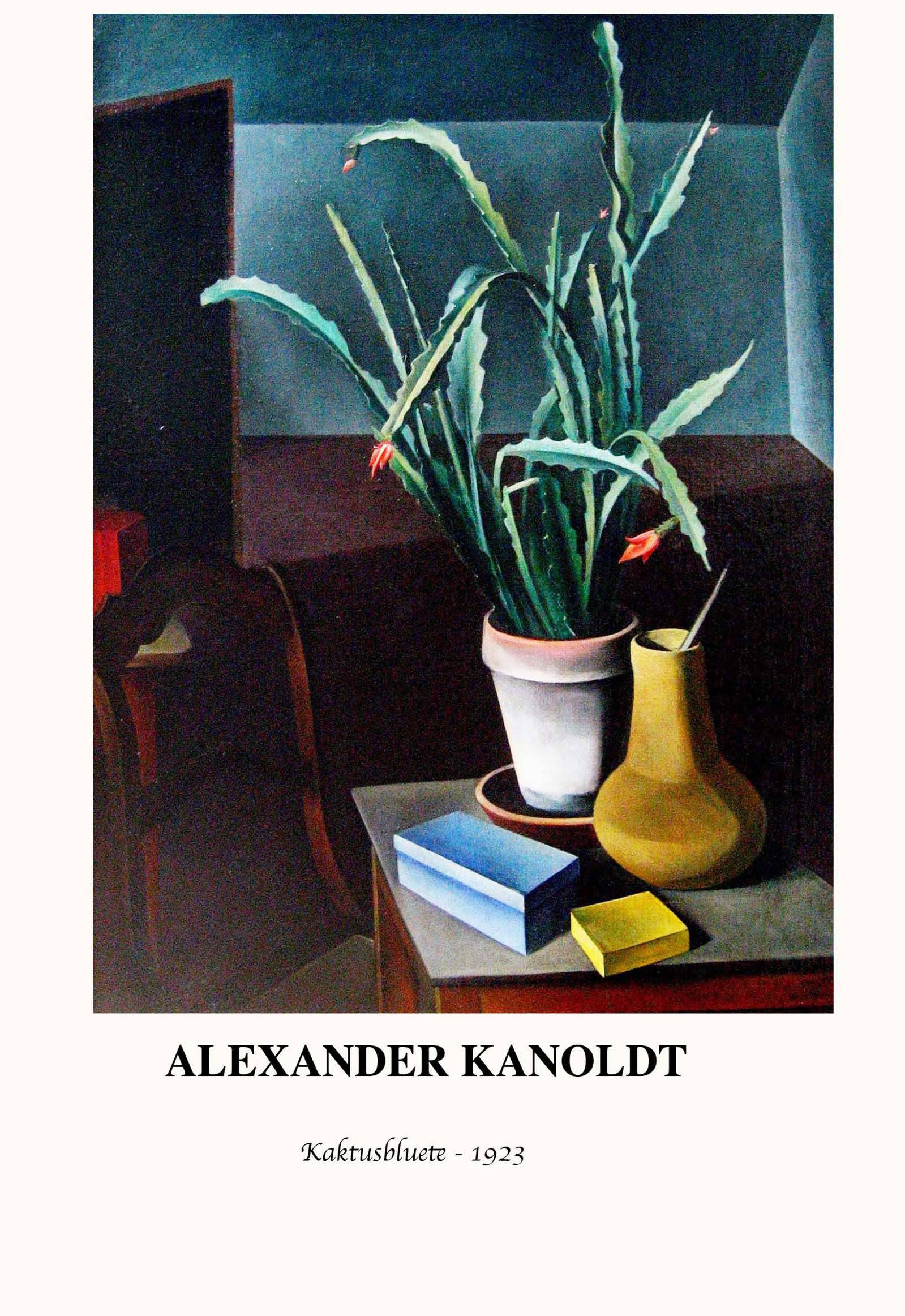 Alexander Kanoldt - Cactus Sill Life Poster