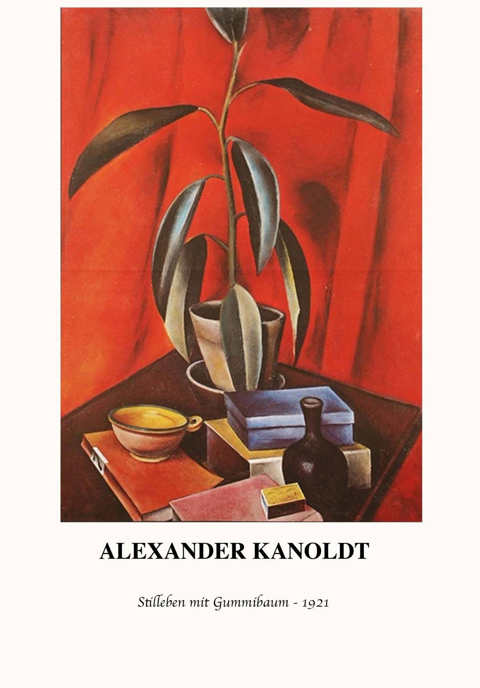 "Alexander Kanoldt - Still Life with Gum Tree Poster"