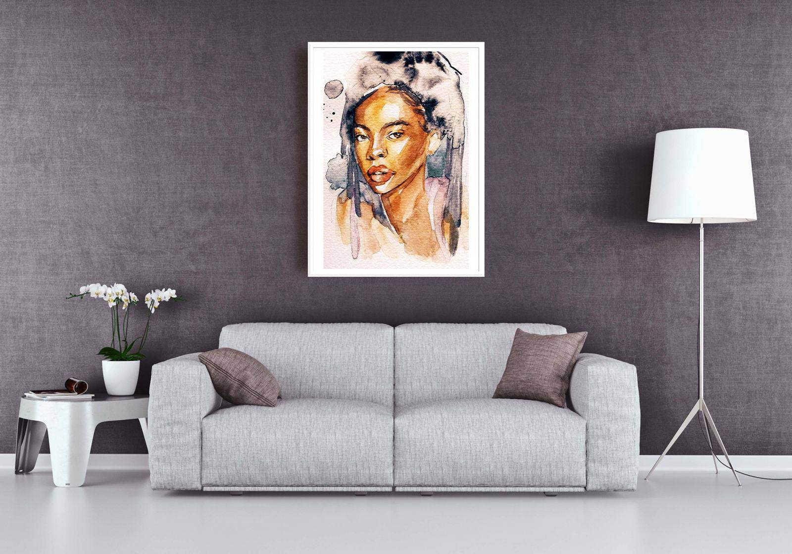 "Watercolour Woman No 1 Poster - Hakyarts"