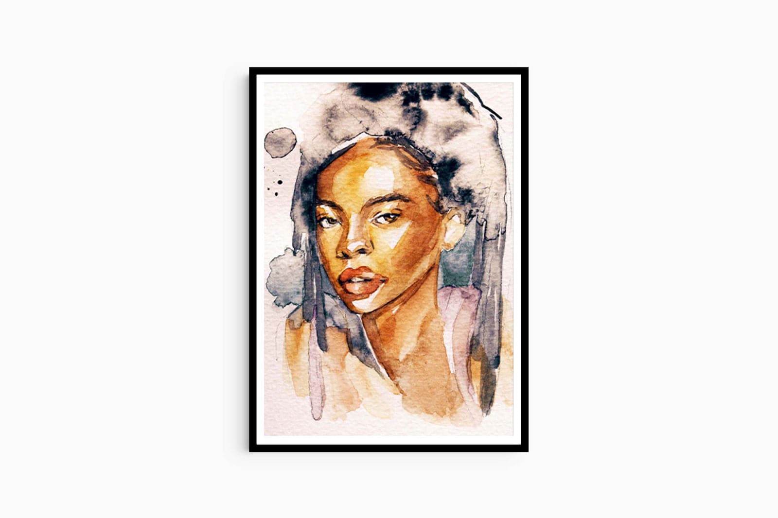 "Watercolour Woman No 1 Poster - Hakyarts"